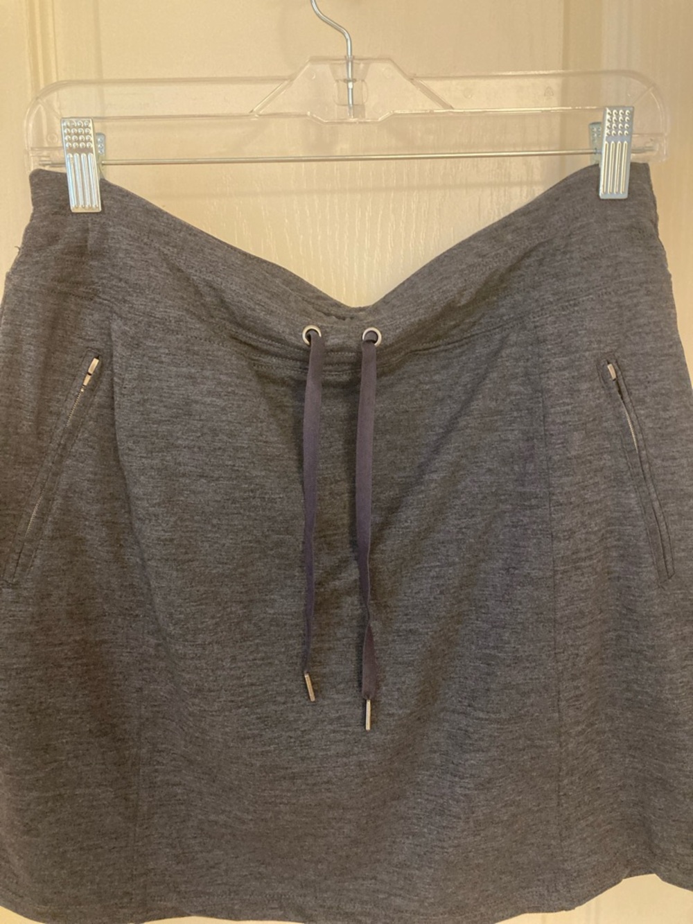 Casual Drawstring Heather Navy Women's Skort - Picture 3 of 14